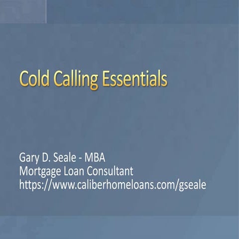 Cold calling essentials   chl