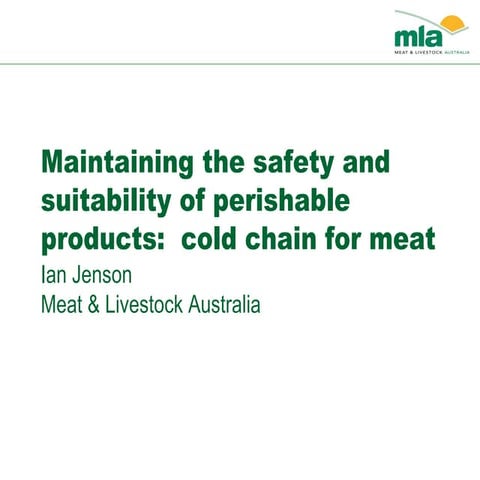 Cold Chain for Meat | PDF