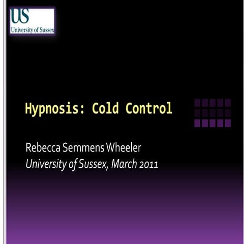 Cold Control Theory of Hypnosis