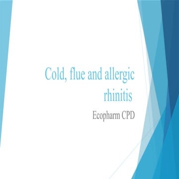 Signs and symptoms for cold, flue and allergic rhinitis.pptx