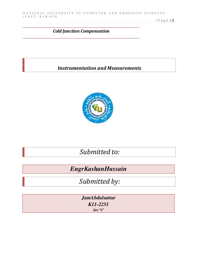 Cold junction compensation