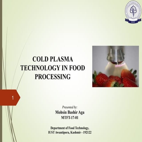 Cold plasma technology in food processing