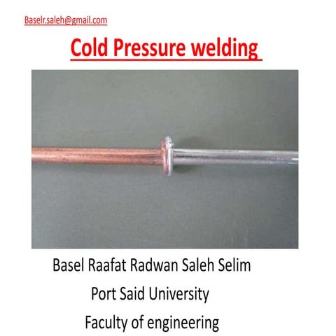 Cold pressure welding  - read only