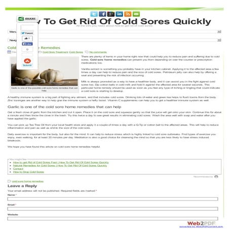 Cold sore home_remedies