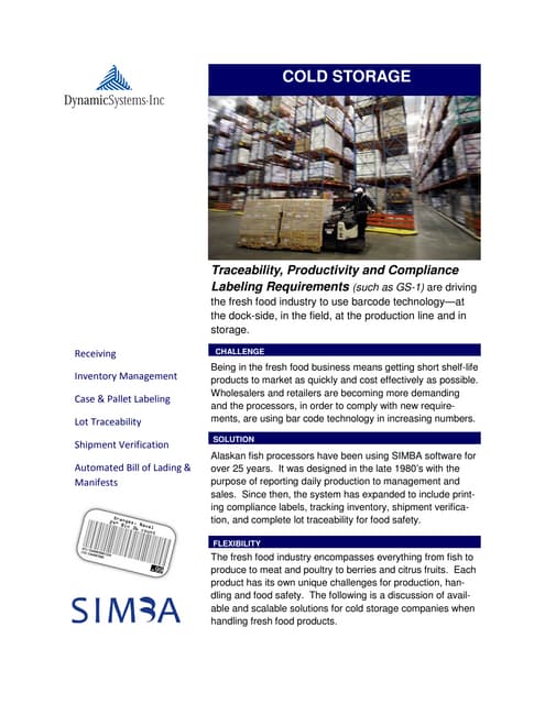 Simba for meat & poultry traceability | PDF