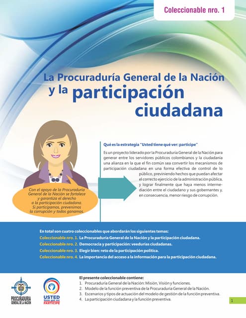 Coleccionable 1. la procuraduría y la participación ciudadana (mayo de 2015)