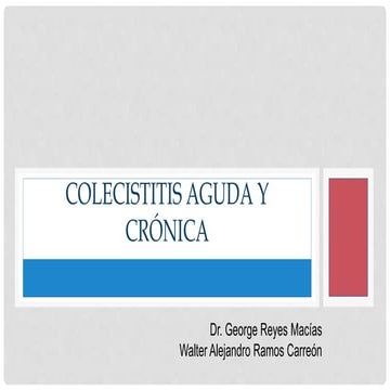Colecistitis aguda y crónica