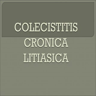 Colecistitis cronica litiasica