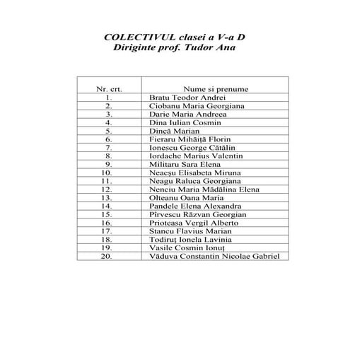 Colectivul Clasei A V A D