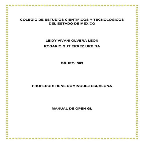Manual de practicas de Open GL