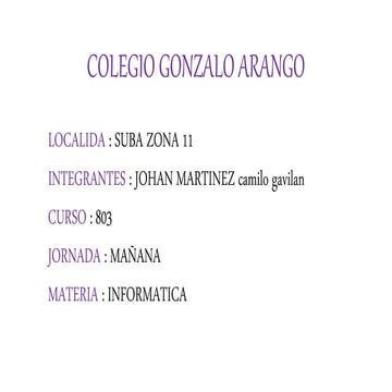 Colegio gonzalo arango