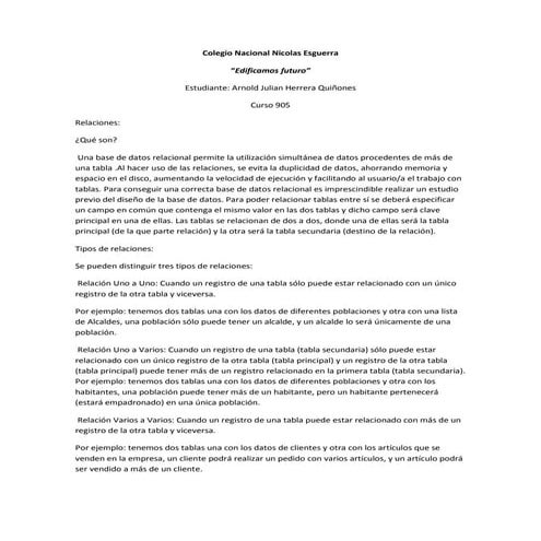 Relaciones en access