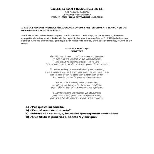 Colegio san francisco 2013 guia de trabajo primer año