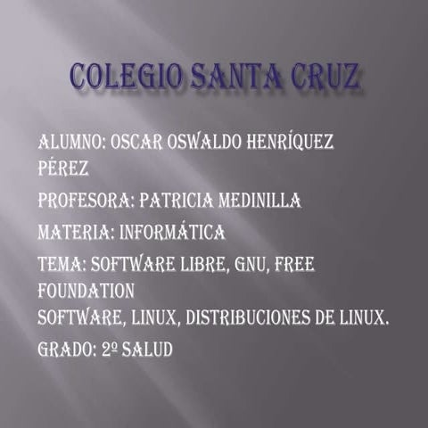 Colegio santa cruz