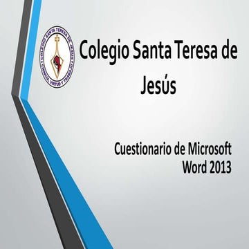 Cuestionario de Microsoft Word 2013