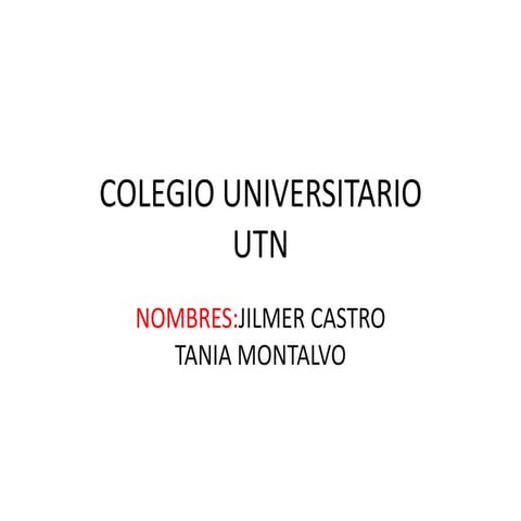 Colegio universitario        utn