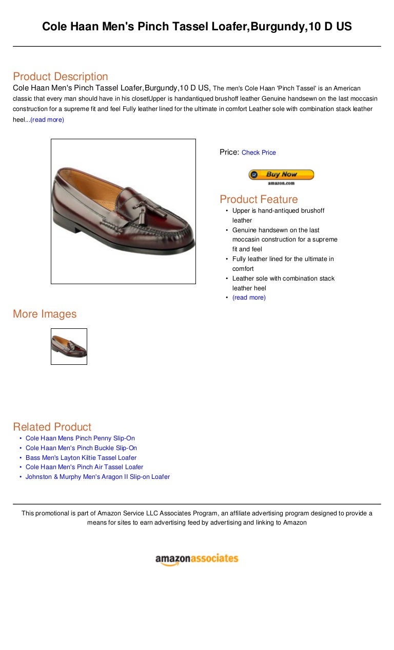 cole haan pinch tassel loafer burgundy