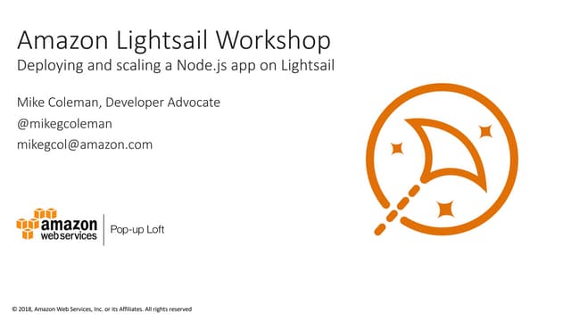 Deploying and Scaling Your First Cloud Application with Amazon Lightsail