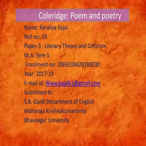 Coleridge ppt