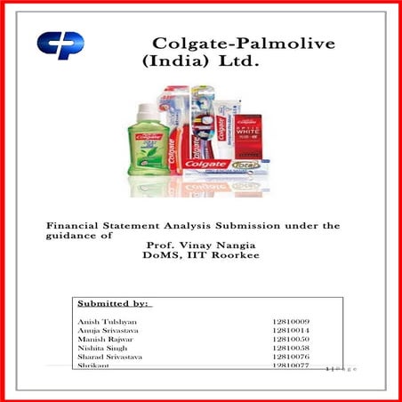 Report - Colgate Financial Analysis