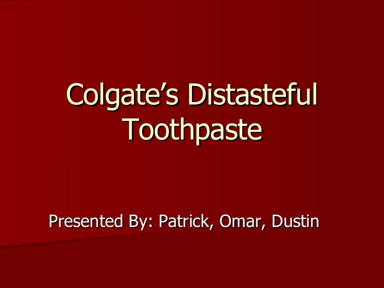Colgate toothpaste ingredients picture