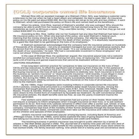 COLI by Michael J Sandel