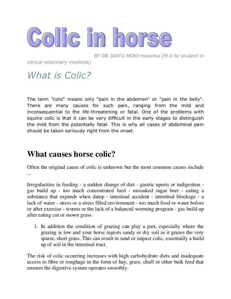 extreme colic symptoms