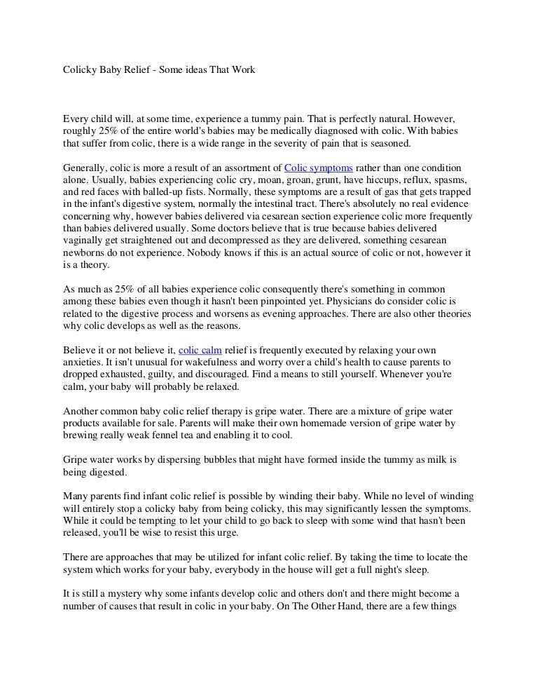 baby colic relief products