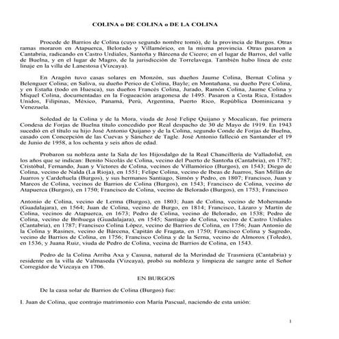 Colina O De La Colina