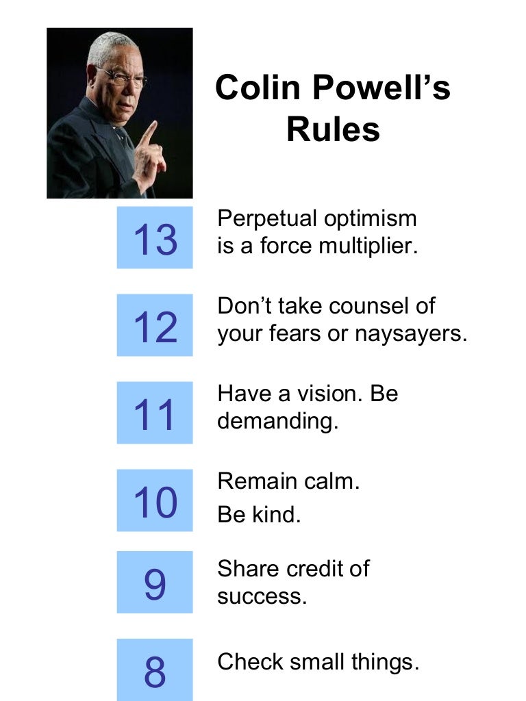 Colin Powell's Rules