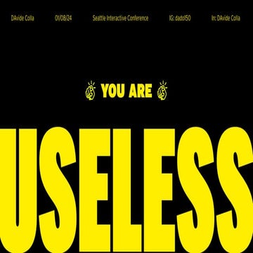 DAvide Colla: You Are Useless | SIC 2024