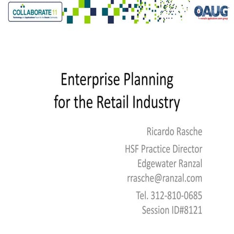 Enterprise Planning for the Retail Industry