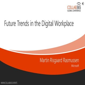 Collab365 Global Conference: 4 Trends in the Digital Workplace
