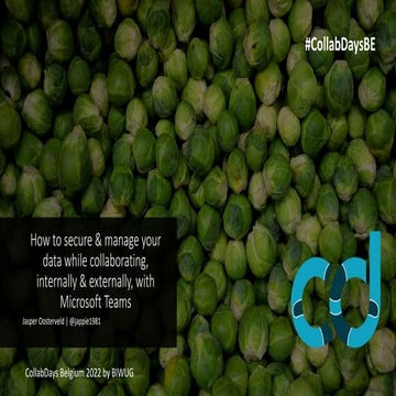 CollabDays Belgium 2022 - How to secure and manage your data while collaborat...