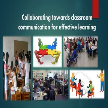 Collaborating towards effective classroom management