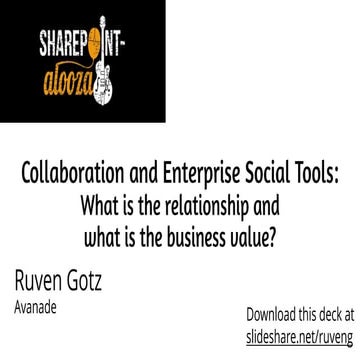 Collaboration and enterprise social tools-SharePointAlooza - 2015