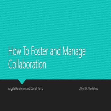 Collaboration and group work