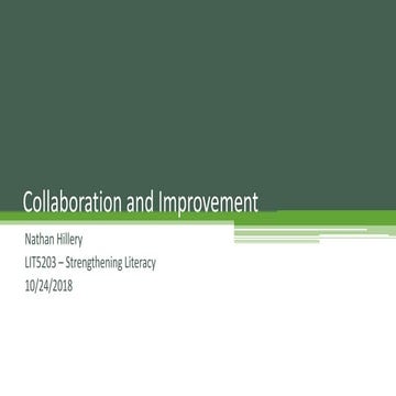 Collaboration and improvement