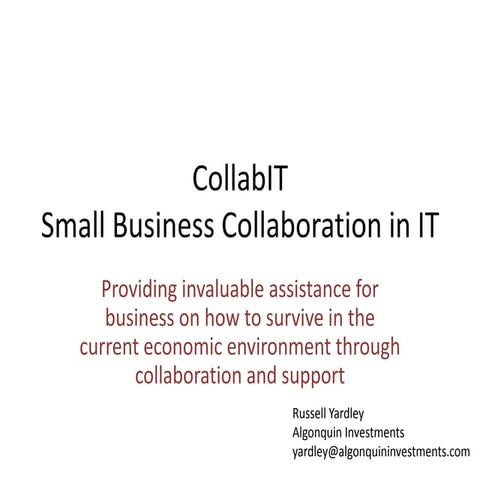 Collaboration Techniques for Small Business | PPTX