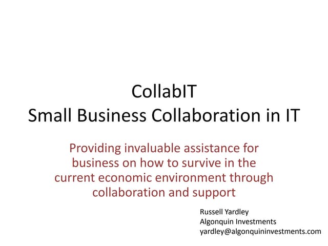 Collaboration Techniques for Small Business