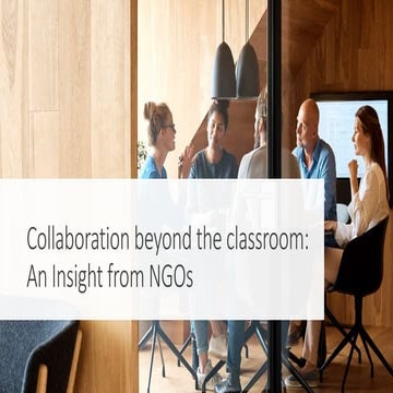 Collaboration beyond the classroom: An Insights from NGOs