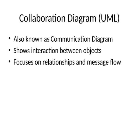 Collaboration diagram- UML diagram | PDF