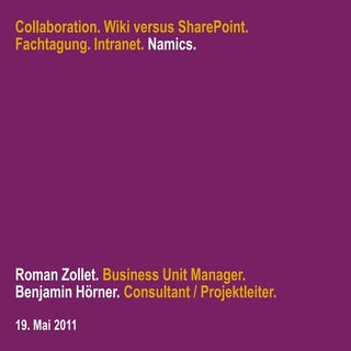 Fachtagung Intranet - Collaboration...