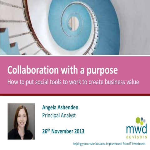 Collaboration with a purpose: how to put social tools to work to create busin...