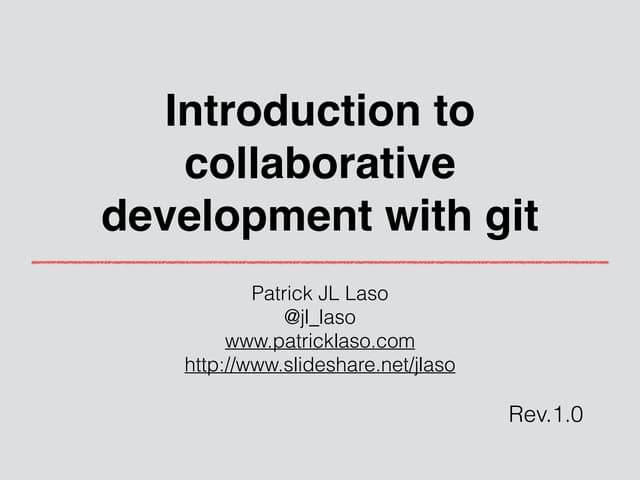 Collaborative development with git