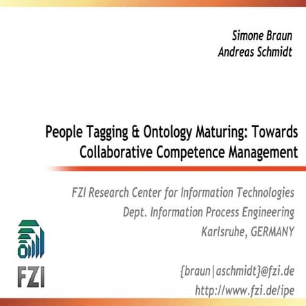 People Tagging & Ontology Maturing: TowardsCollaborative Competence Management