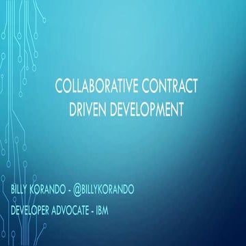 Collaborative Contract Driven Development
