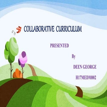 Collaborative  curriculum by Sr.Deena George