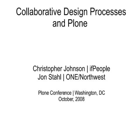 Collaborative Design in Plone