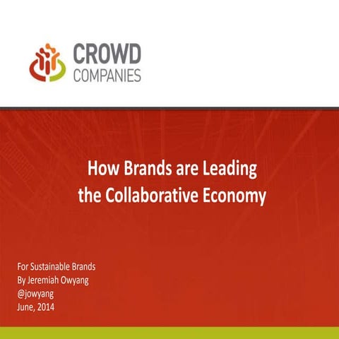 How Brands are Leading  the Collaborative Economy